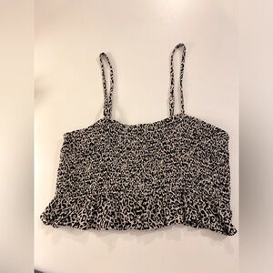American Eagle leopard print crop top XS